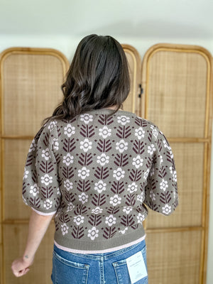 Field of Flowers Sweater Top