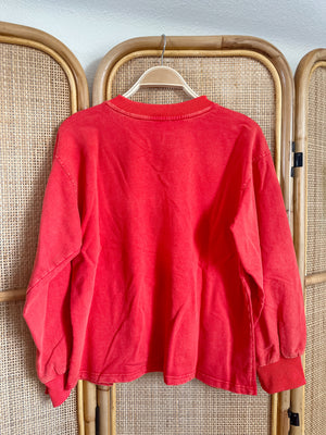 Red Plaid Bow Sweatshirt