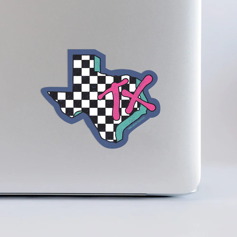 90's Checkerboard Sticker