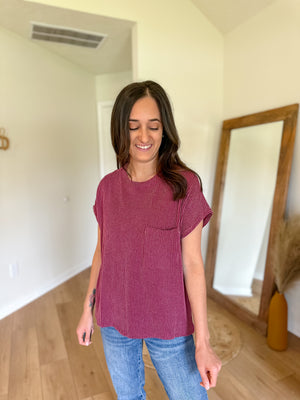 Landry Top | Dark Wine