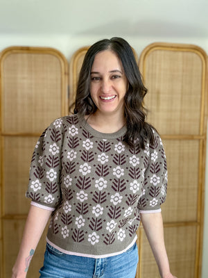 Field of Flowers Sweater Top