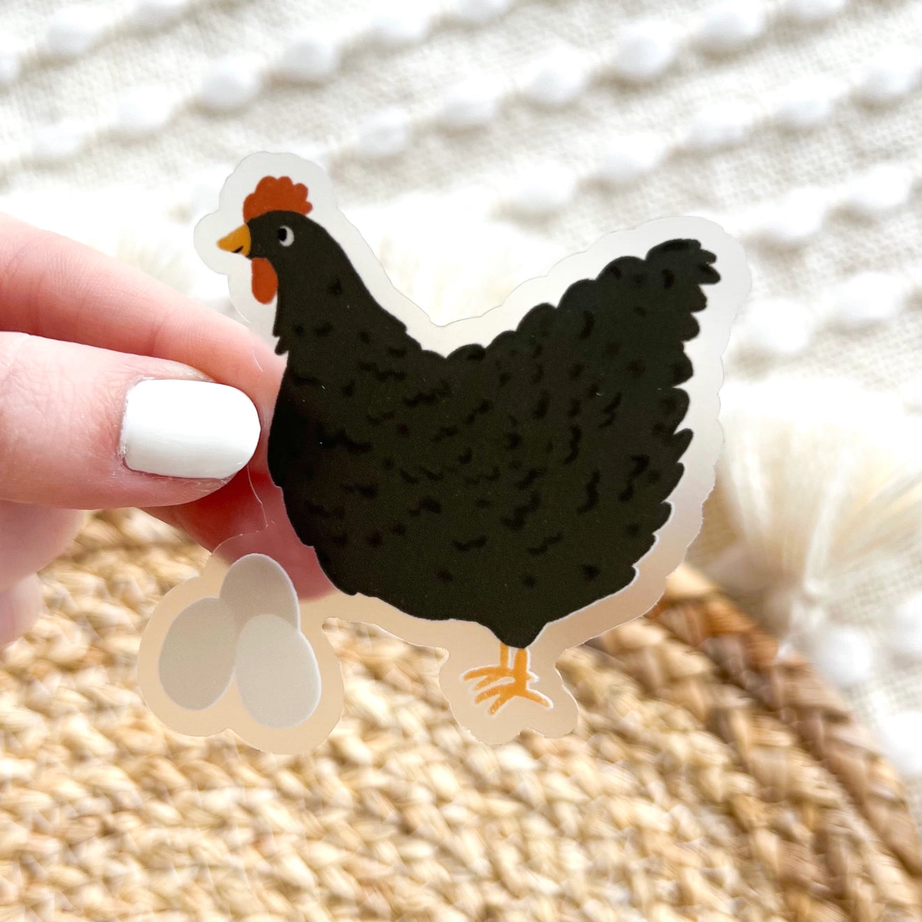 Clear Hen Sticker