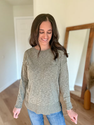 Indy Sweater Top | Sage