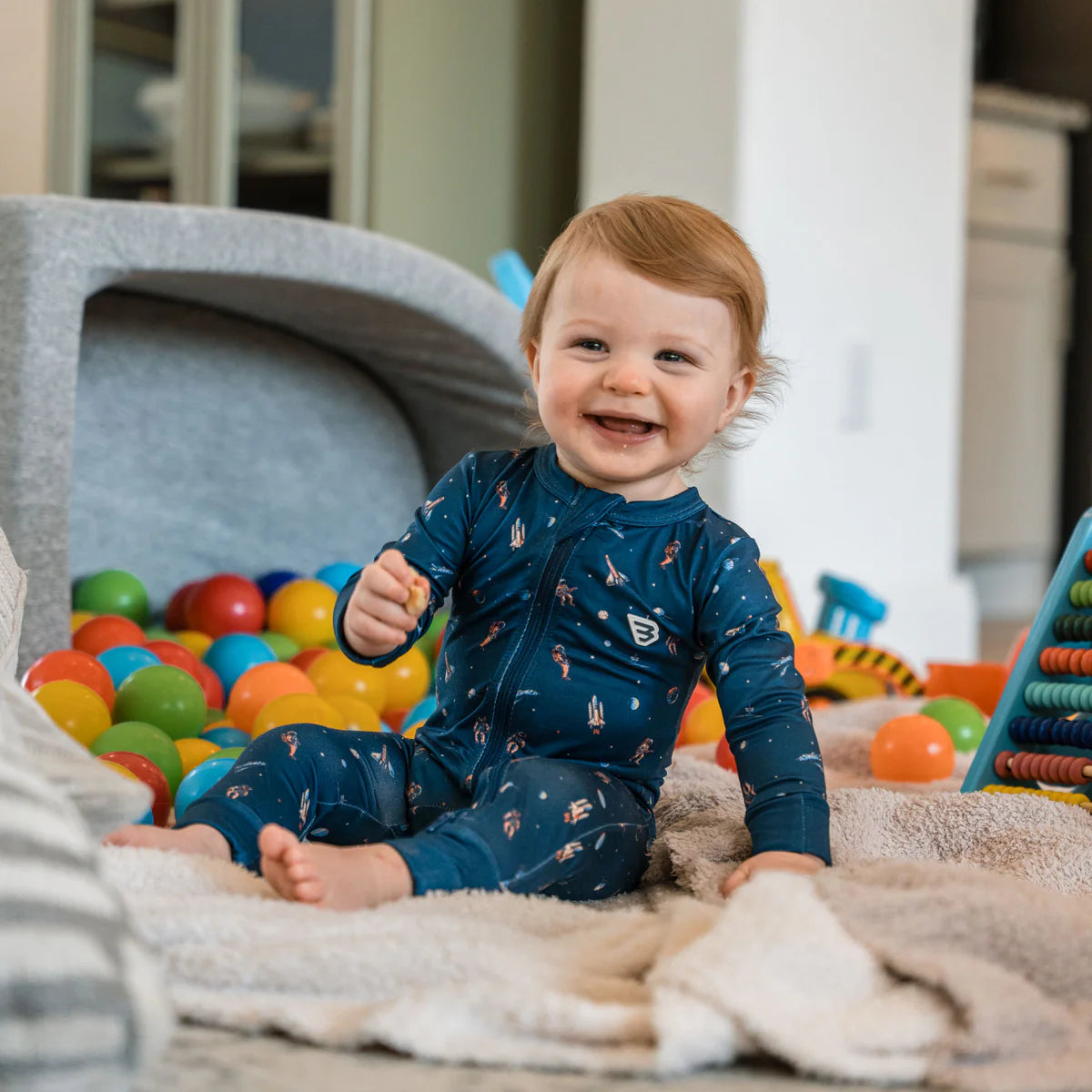 Burlebo Baby Zip Up | To the Moon