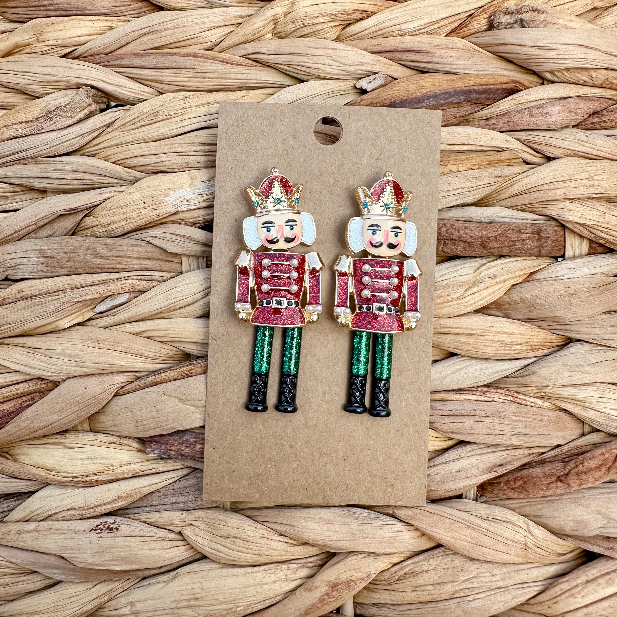 Nutcracker Stud Dangles | Red