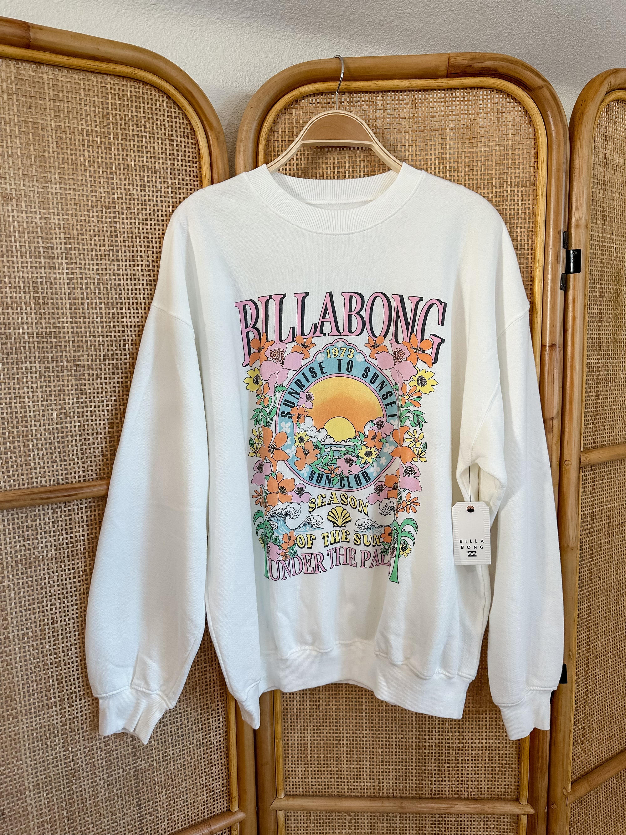 Billabong Ride In Oversized Sweatshirt | Salt Crystal