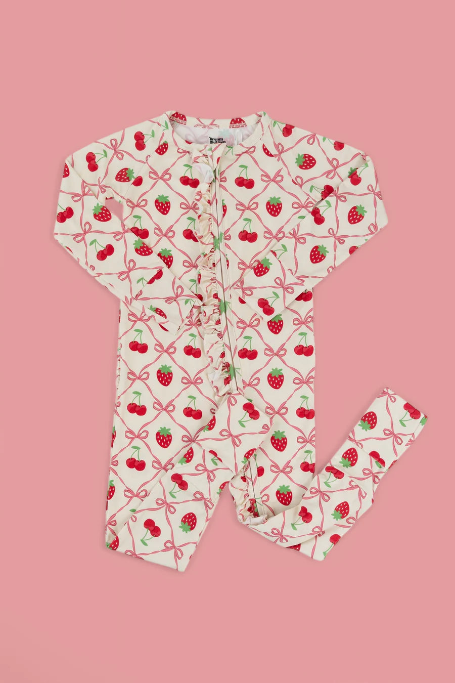 Cherry Bow Berry Dream Ruffle Romper