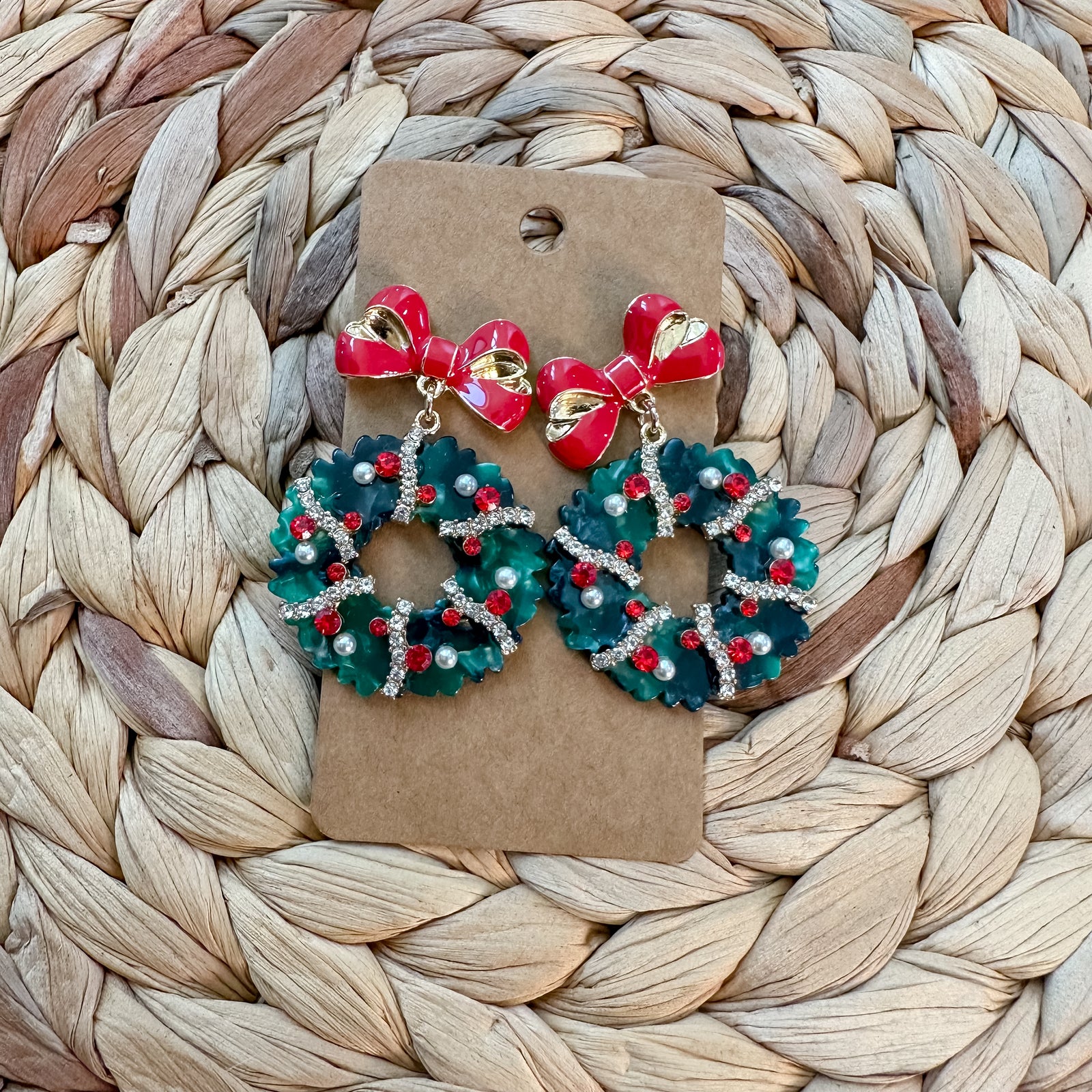 Bow & Wreath Earrings