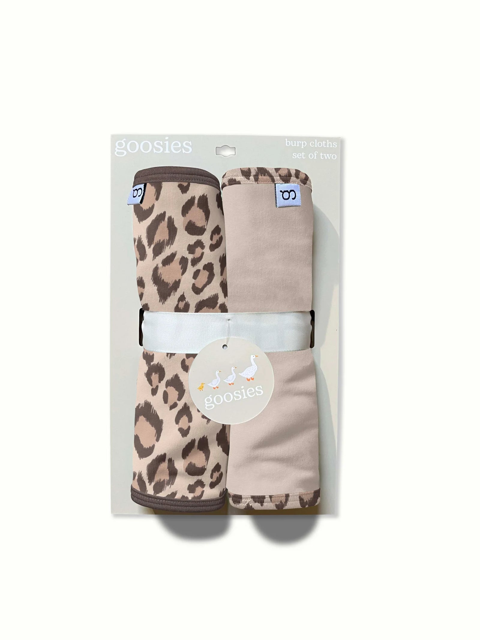 Goosies Burp Cloth Set - Classic Leopard