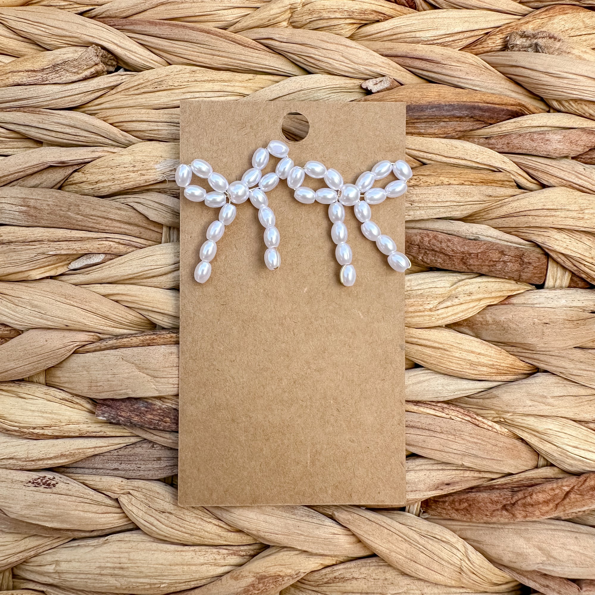 Pearl Ribbon Studs