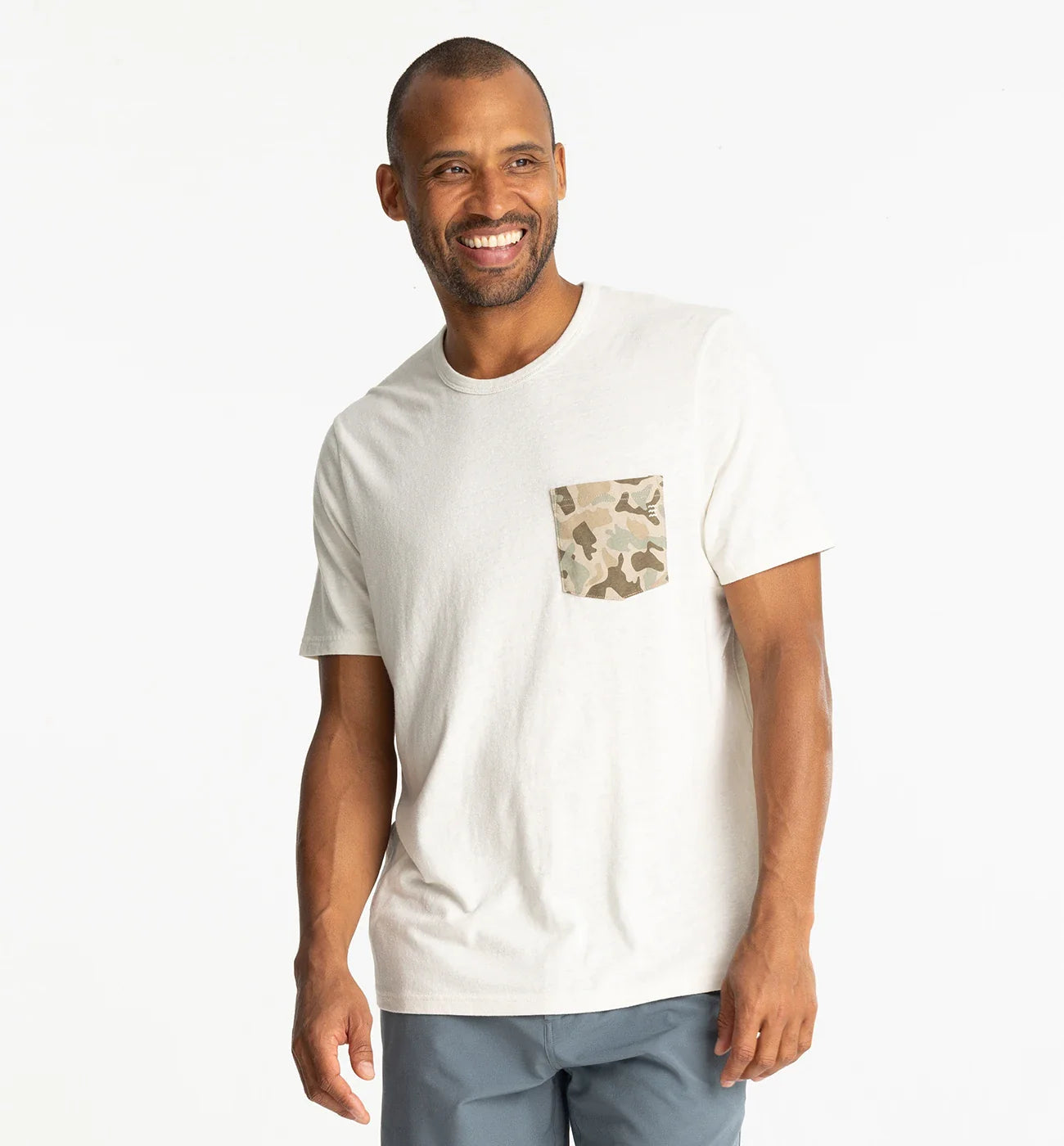 Free Fly Barrier Island Camo Pocket Tee