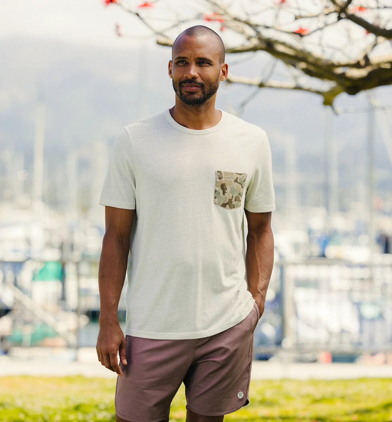 Free Fly Barrier Island Camo Pocket Tee