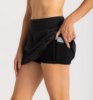 Free Fly Women's Bamboo-Lined Active Breeze Skort | 13" | Black