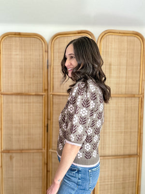 Field of Flowers Sweater Top