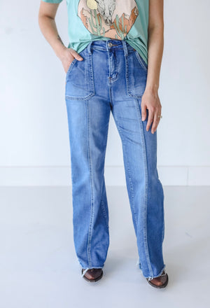 Bayeas Jess High Rise Relaxed Straight Jeans