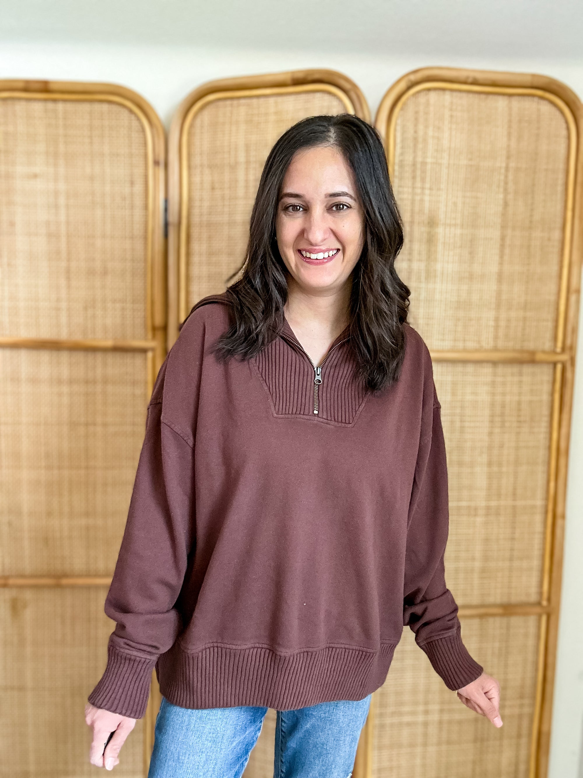 O'Neill Karma Mock Zip | Chocolate