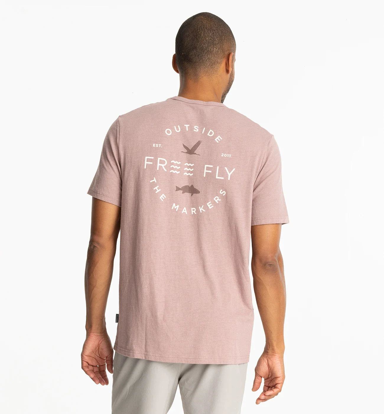 Free Fly Men's Channel Markers Tee | Heather Fig