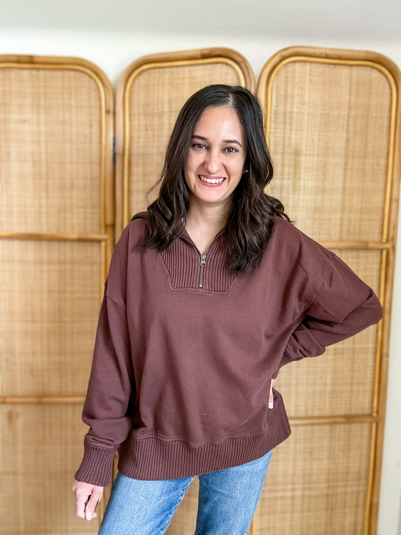 O'Neill Karma Mock Zip | Chocolate