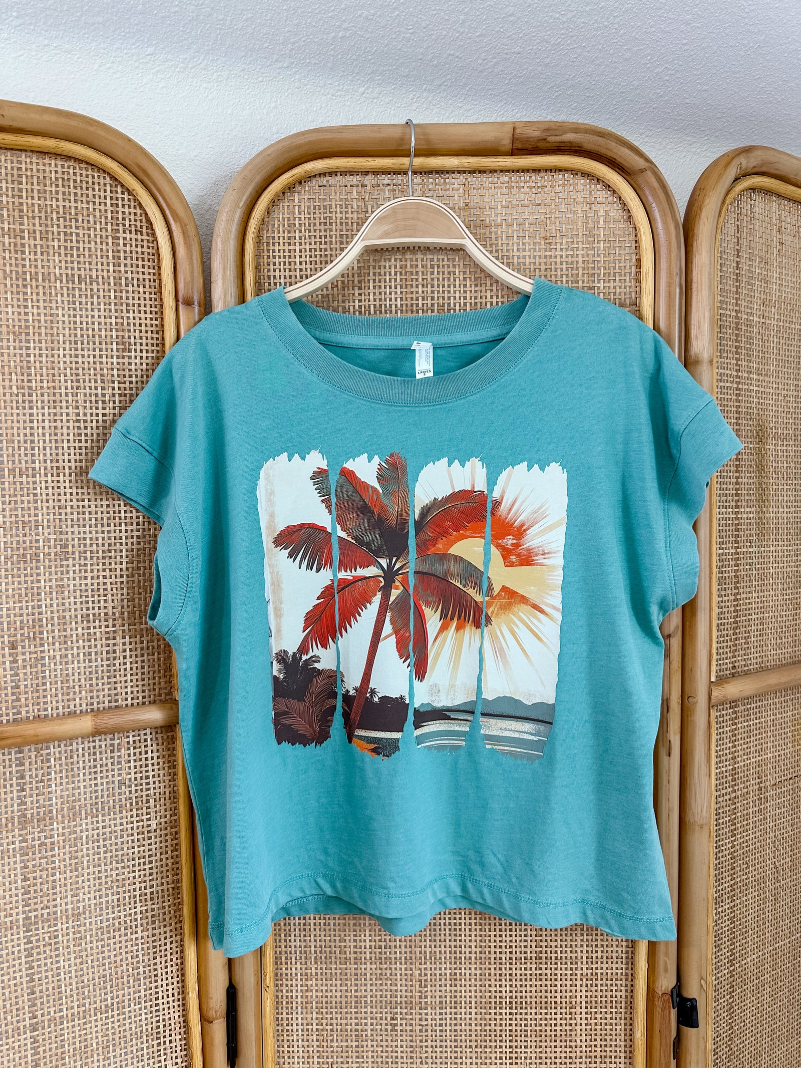 Palm Breeze Sunset Tee