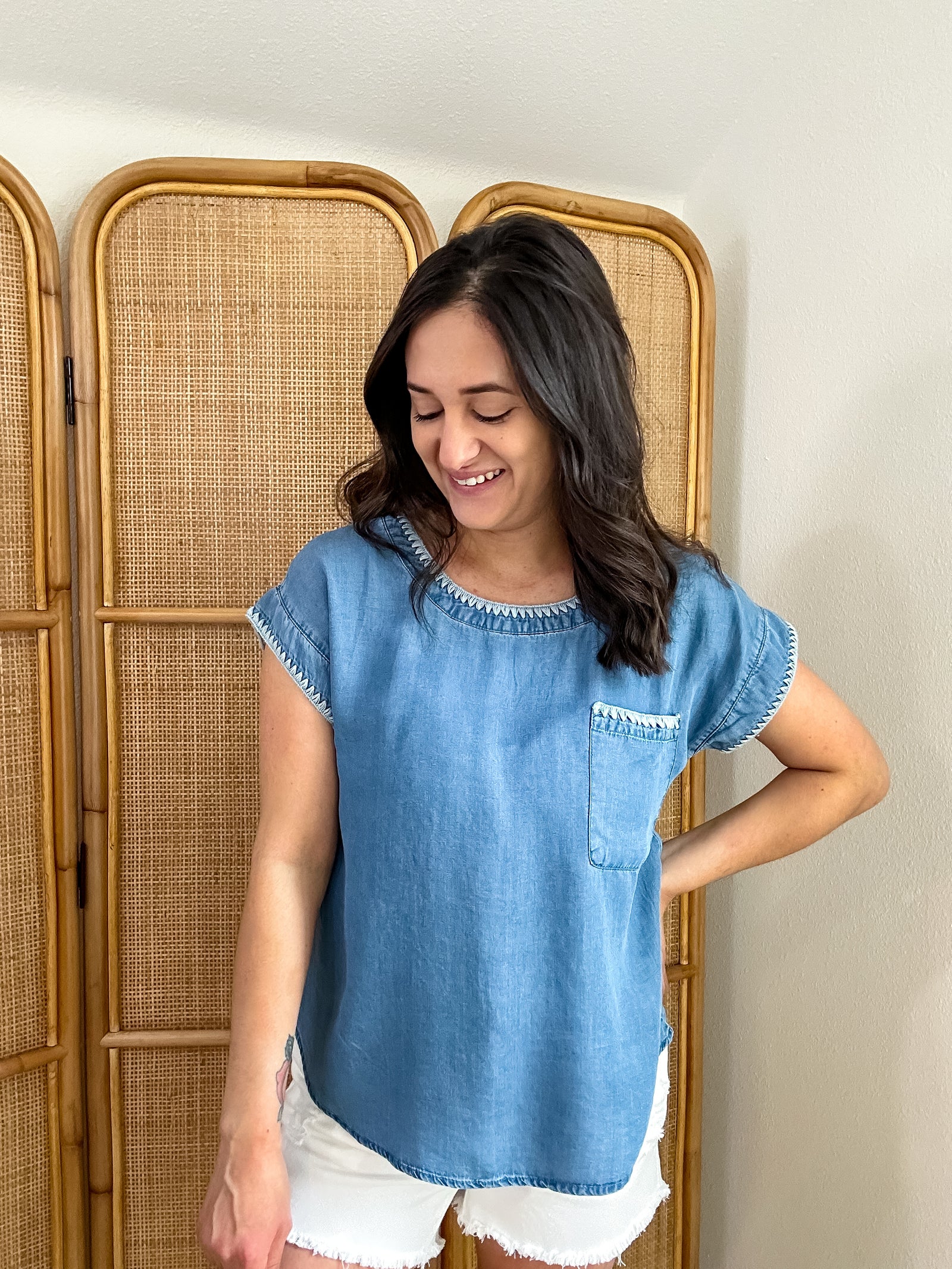 Chambray Breeze Top