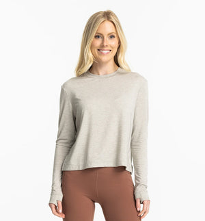 Free Fly Women's Elevate Long Sleeve | Heather Sandstone