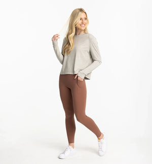 Free Fly Women's Elevate Long Sleeve | Heather Sandstone