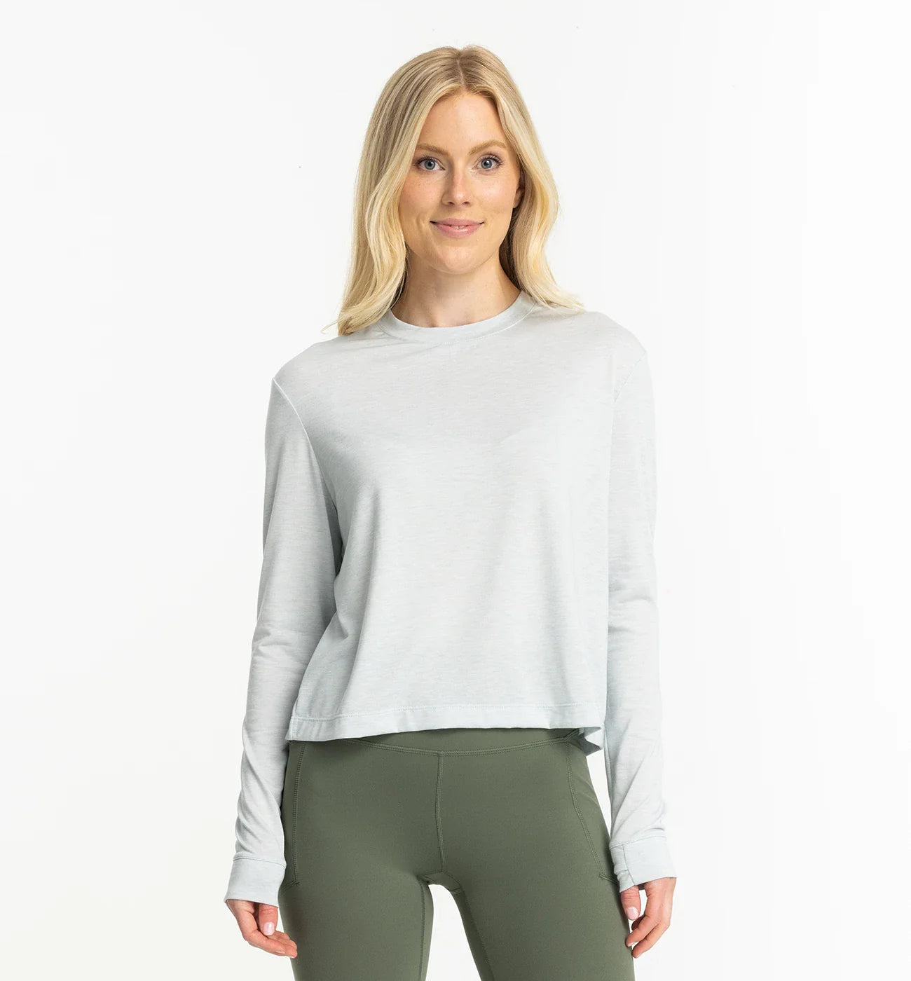 Free Fly Women's Elevate Long Sleeve | Heather Tide Pool