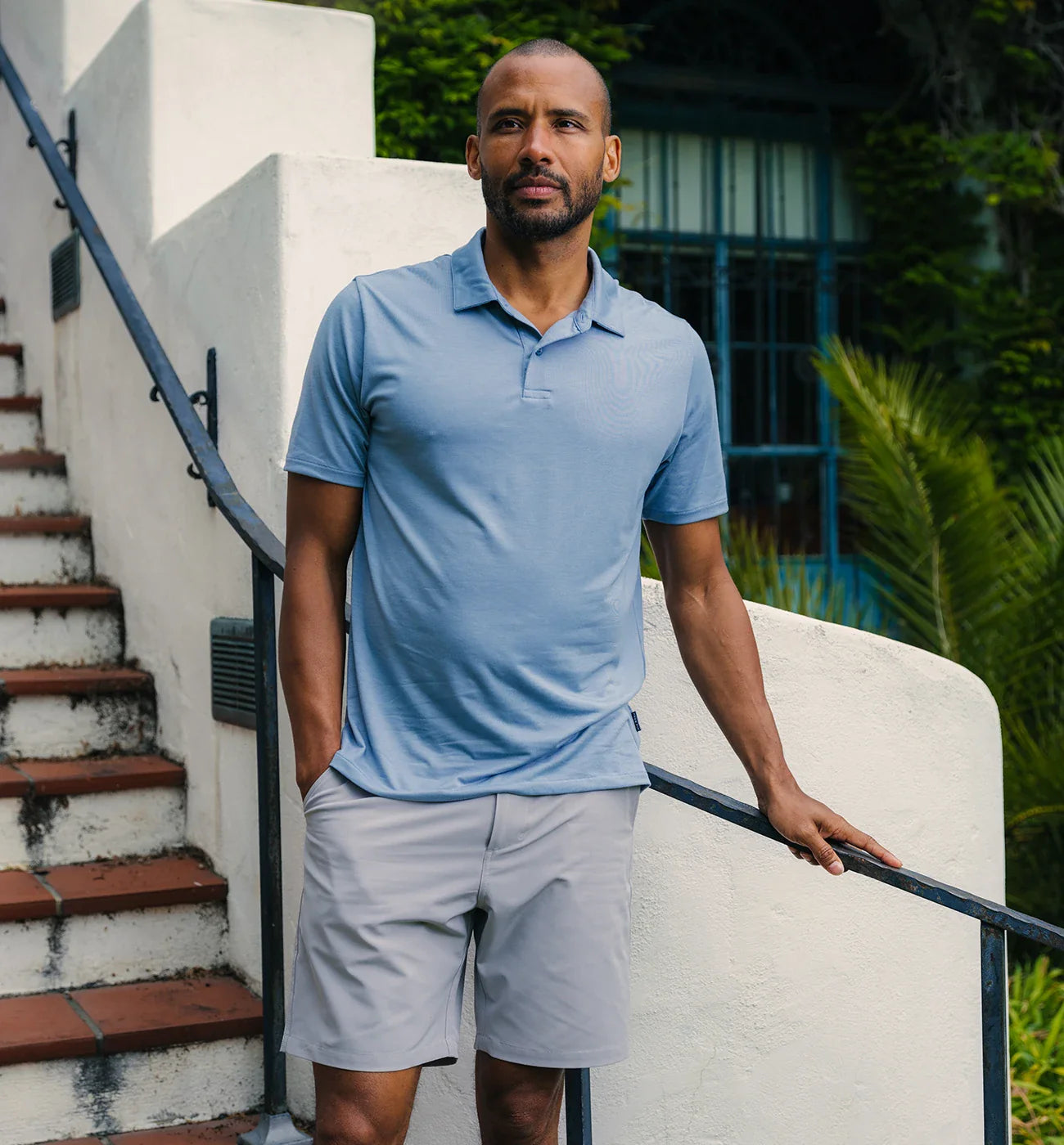 Free Fly Men's Elevate Polo | Blue Fog