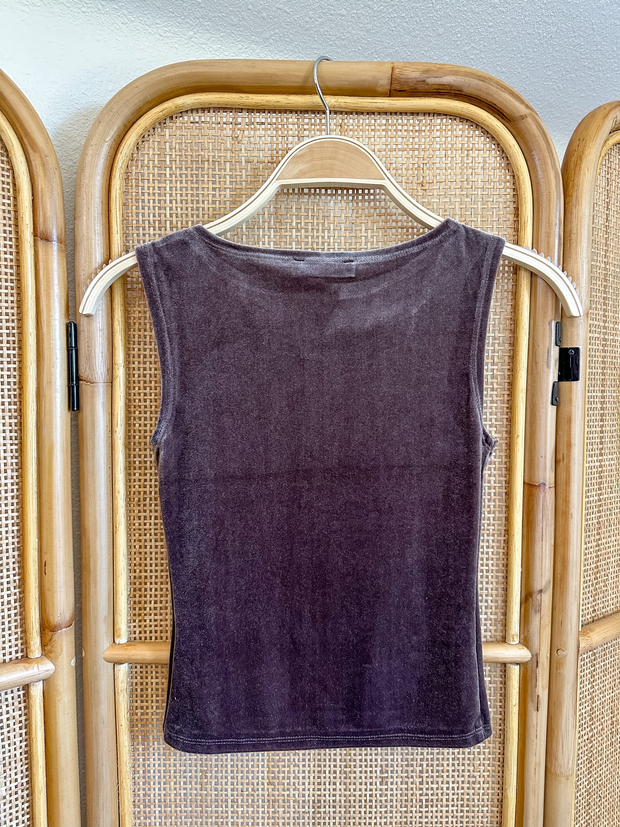 Holiday Velvet Tank | Mocha