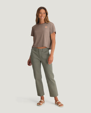 Free Fly Women's Sun Ripple Tee | Heather Fossil