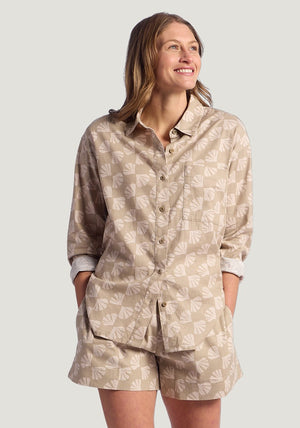 Free Fly Women's Sullivan Shirt | Sea Scallop Print