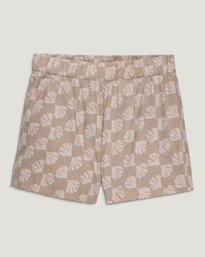 Free Fly Women's Sullivan's Short | Sea Scallop Print Desert Tan