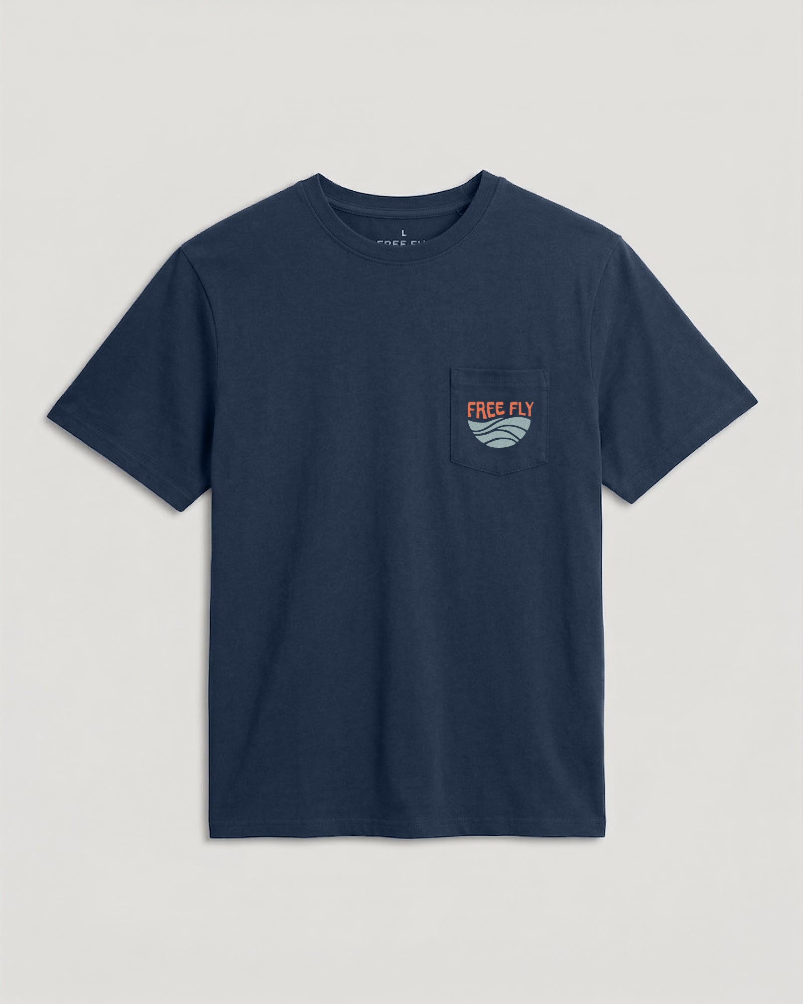 Free Fly Men's Blue Edge Pocket Tee | True Navy