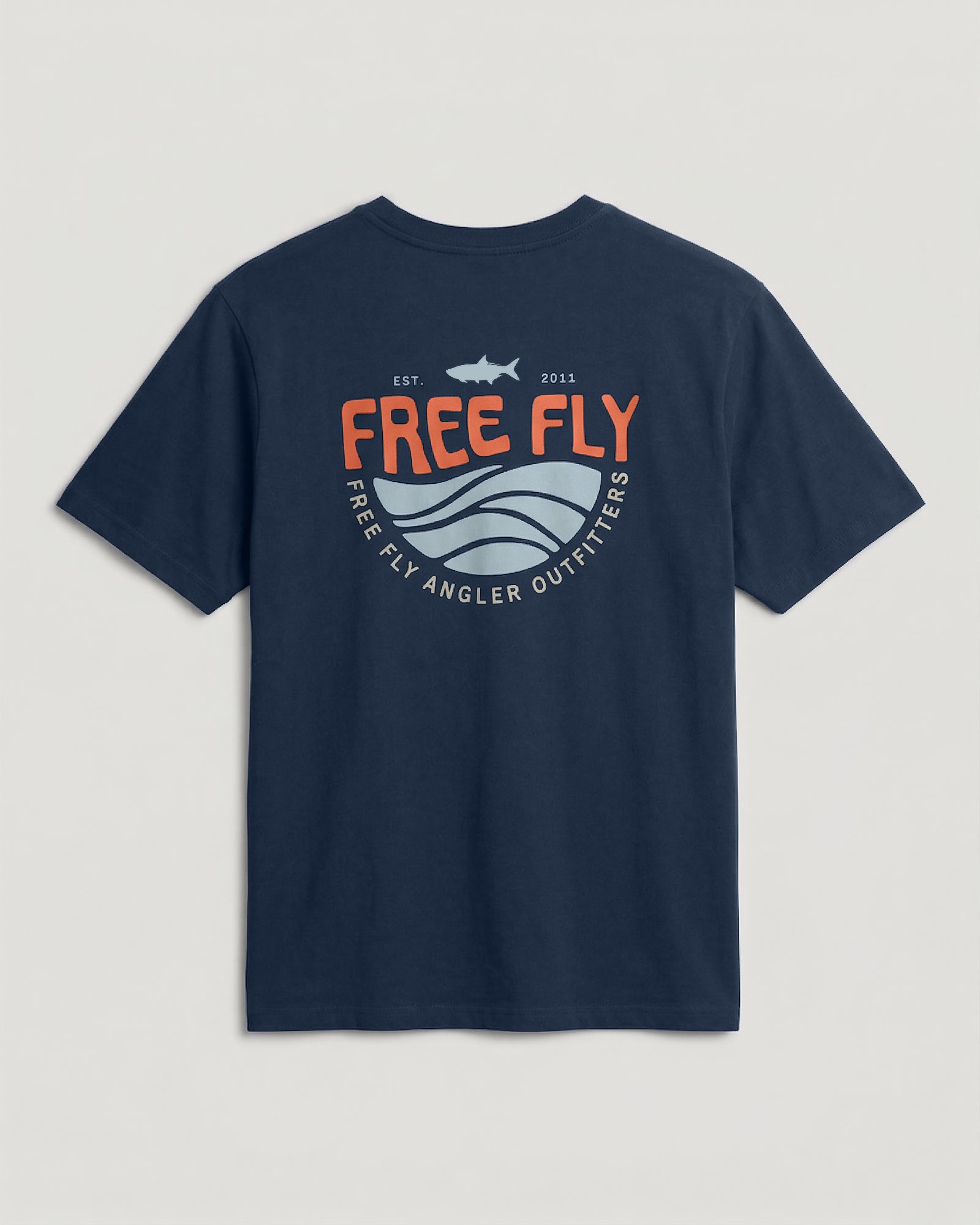 Free Fly Men's Blue Edge Pocket Tee | True Navy