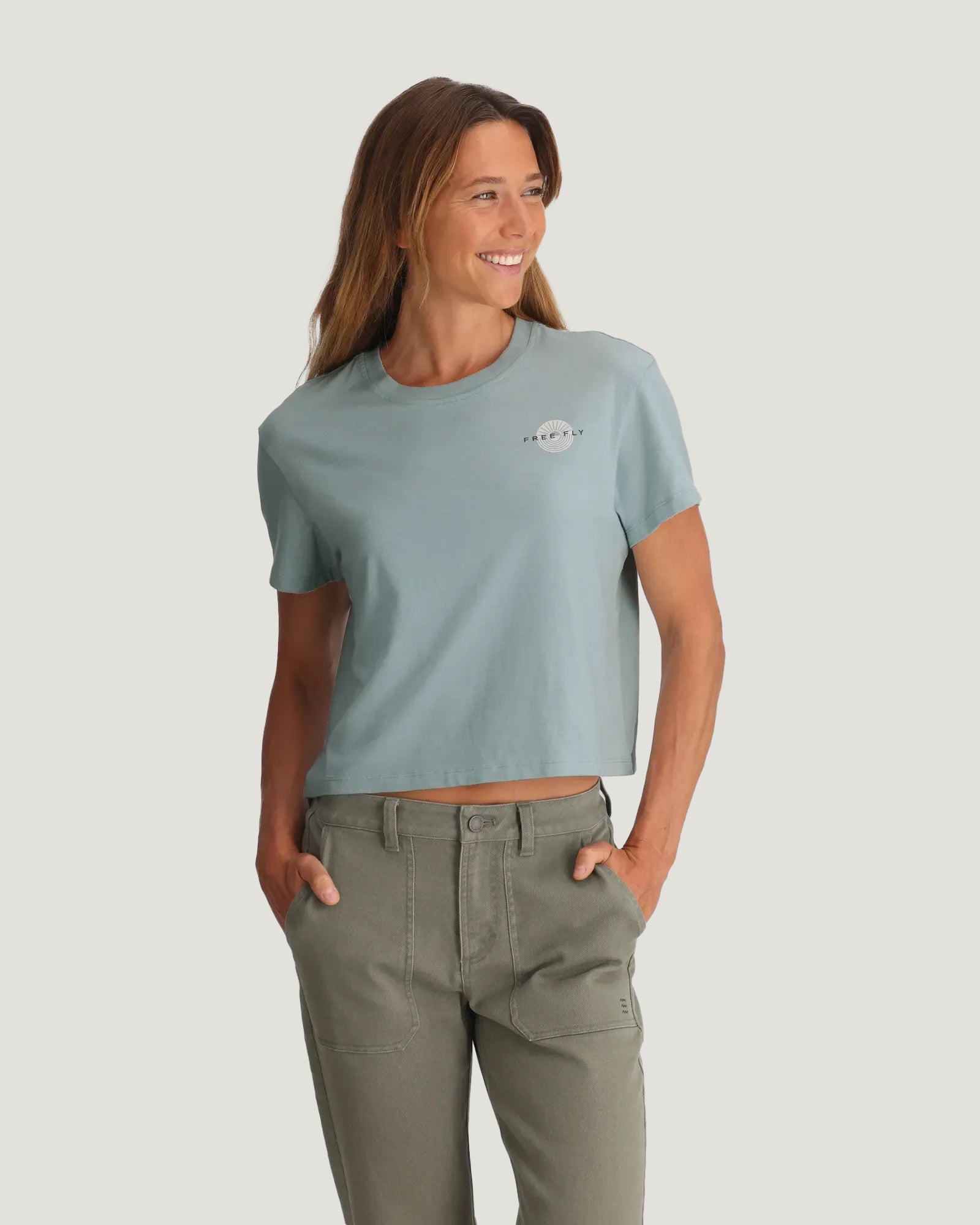 Free Fly Women's Sun Ripple Tee | Ocean Mist