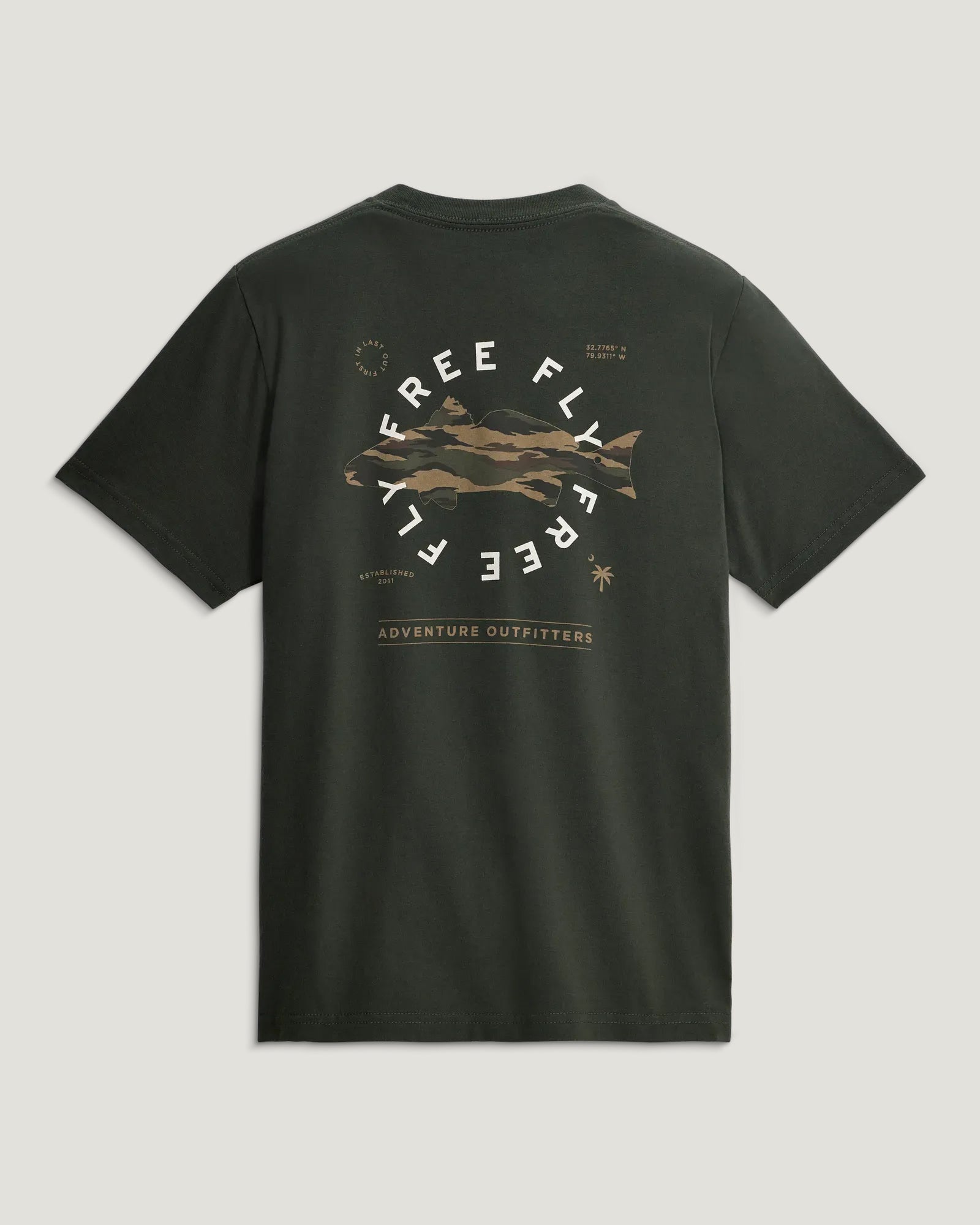 Free Fly Youth Target Species Tee | Dark Forest
