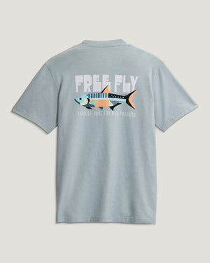 Free Fly Youth Wild Pursuits Tee | Ocean Mist