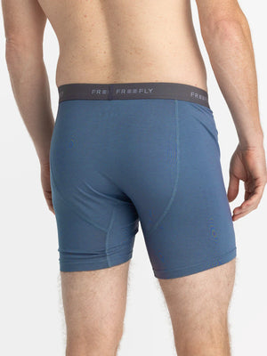 Free Fly Men's Bamboo Motion Boxer Brief | Slate Blue