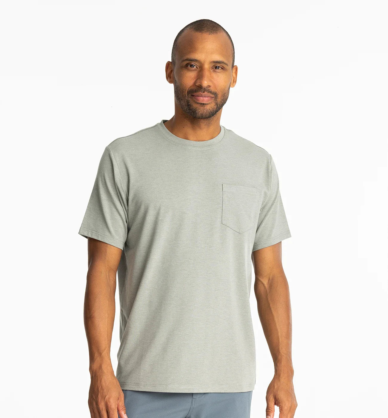 Free Fly Men's Bamboo Flex Pocket Tee | Agave Green