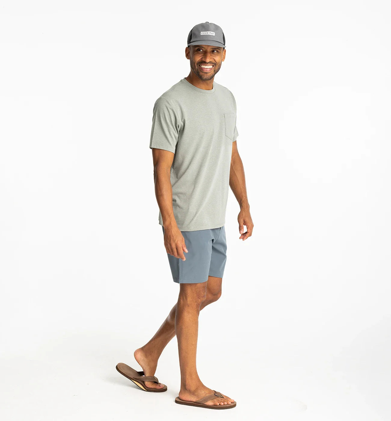 Free Fly Men's Bamboo Flex Pocket Tee | Agave Green