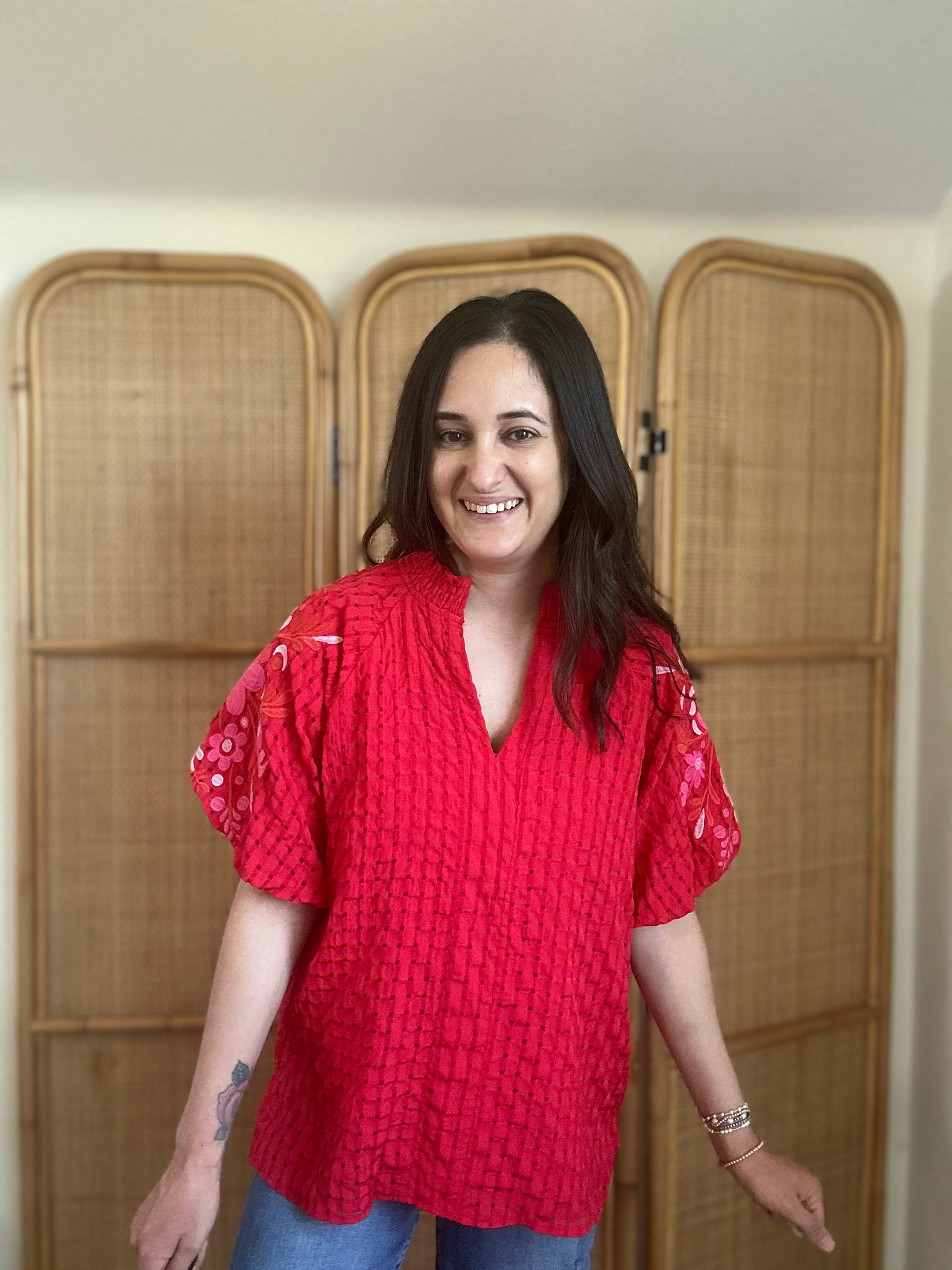 Havannah Top | Red & Pink