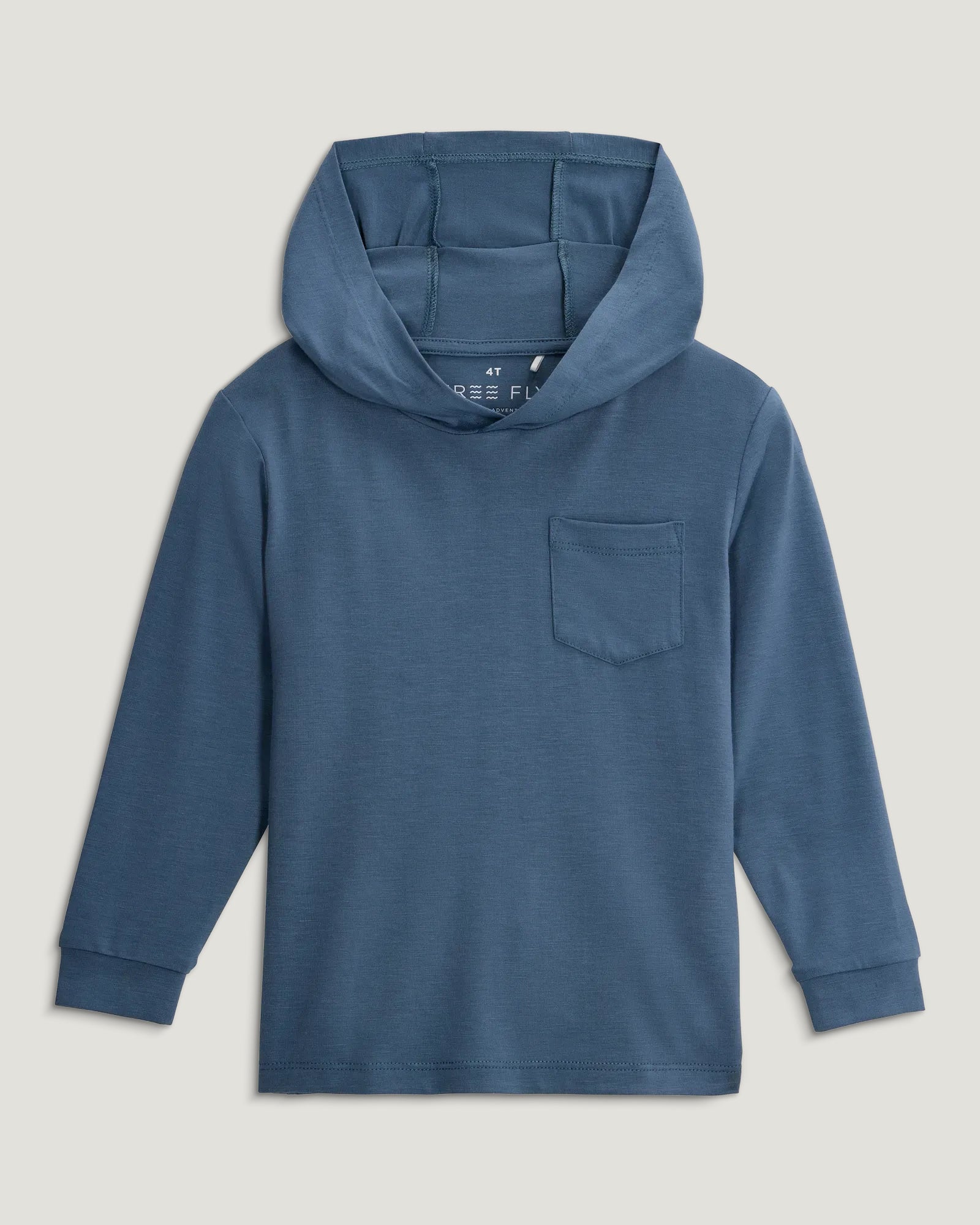 Free Fly Toddler Bamboo Shade Hoodie| Pacific Blue