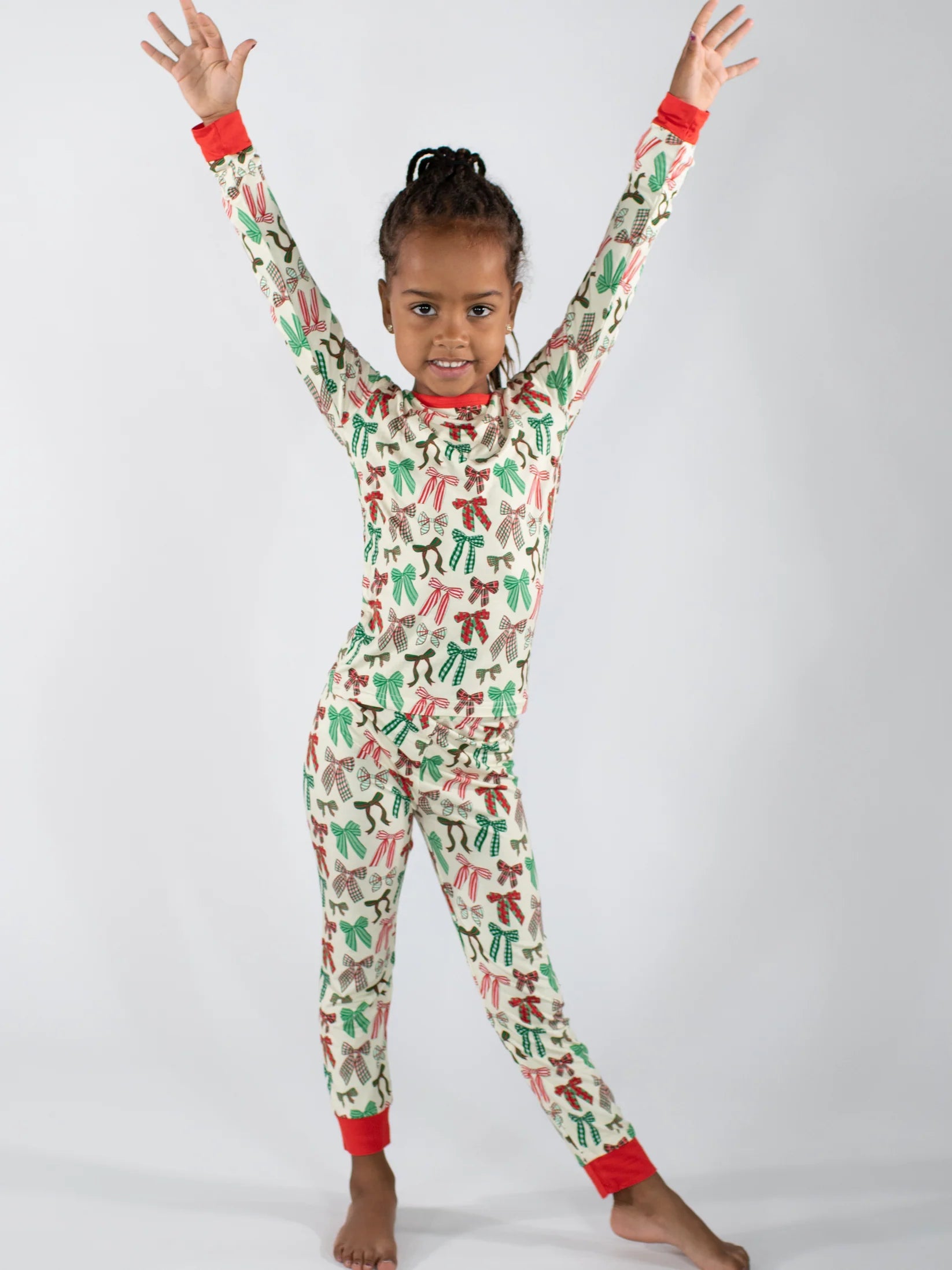 Goosies Long Sleeve PJ/Pant Set - Holiday Bows