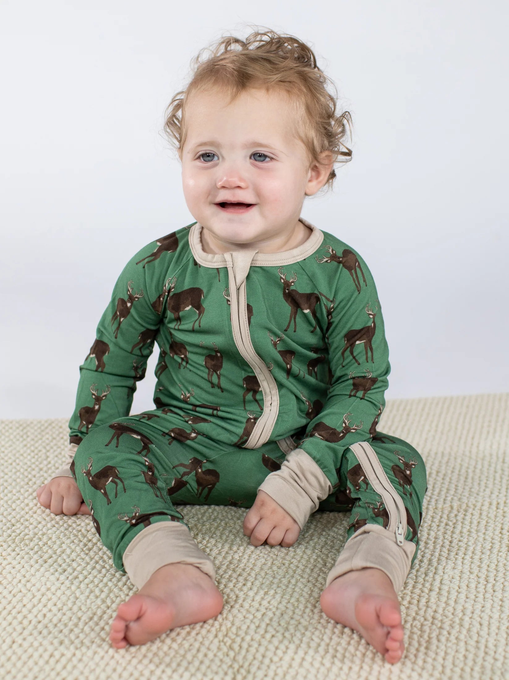 Goosies Zip Pajamas - Deer