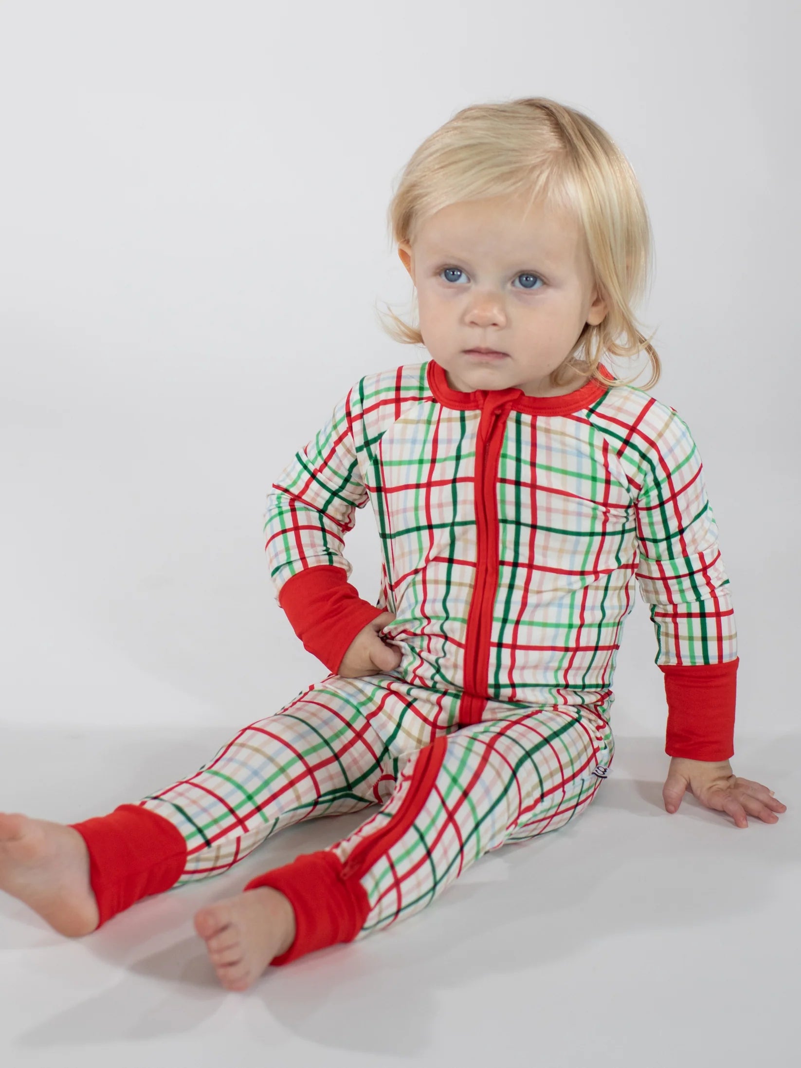 Goosies Zip Pajamas - Festive Plaid