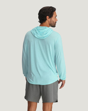Free Fly Men's Bamboo Lightweight Hoodie | Bahama Blue