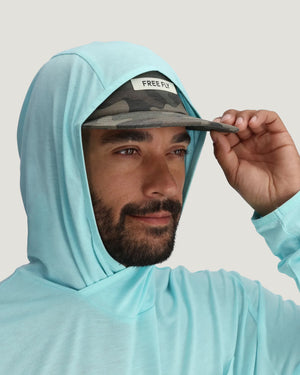 Free Fly Men's Bamboo Lightweight Hoodie | Bahama Blue