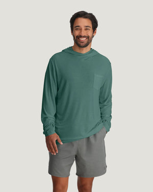 Free Fly Men's Bamboo Lightweight Hoodie | Sea Pine