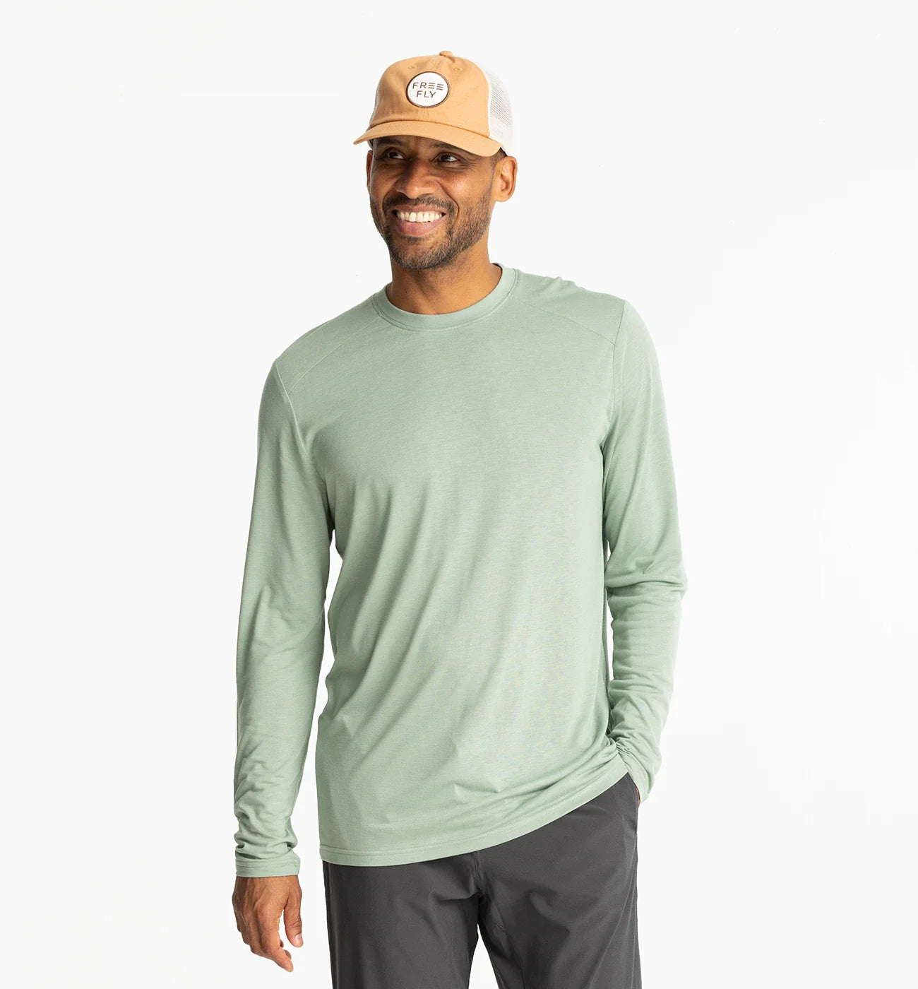 Free Fly Men's Bamboo Lightweight Long Sleeve | Palm Green
