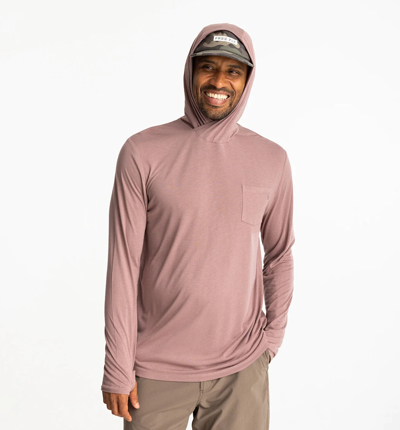 Free Fly Men's Bamboo Lightweight Hoodie | Fig